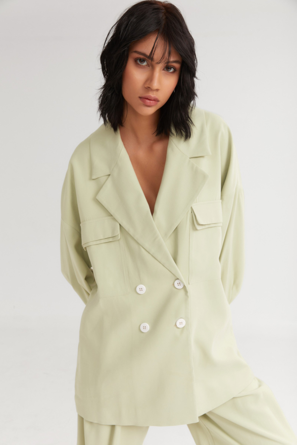 THE MELTED ICECREAM OVERSIZED BLAZER - MINT