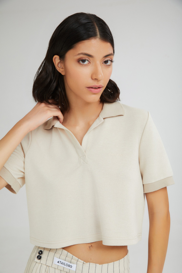 THE POPSICLE POLO TOP - VANILLA