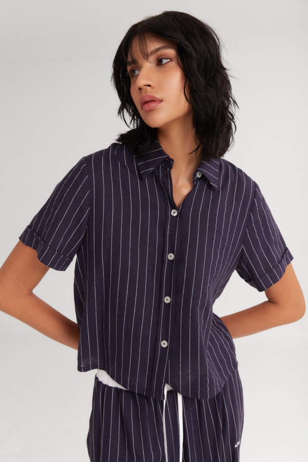 THE TOPPINGS SHIRT NAVY