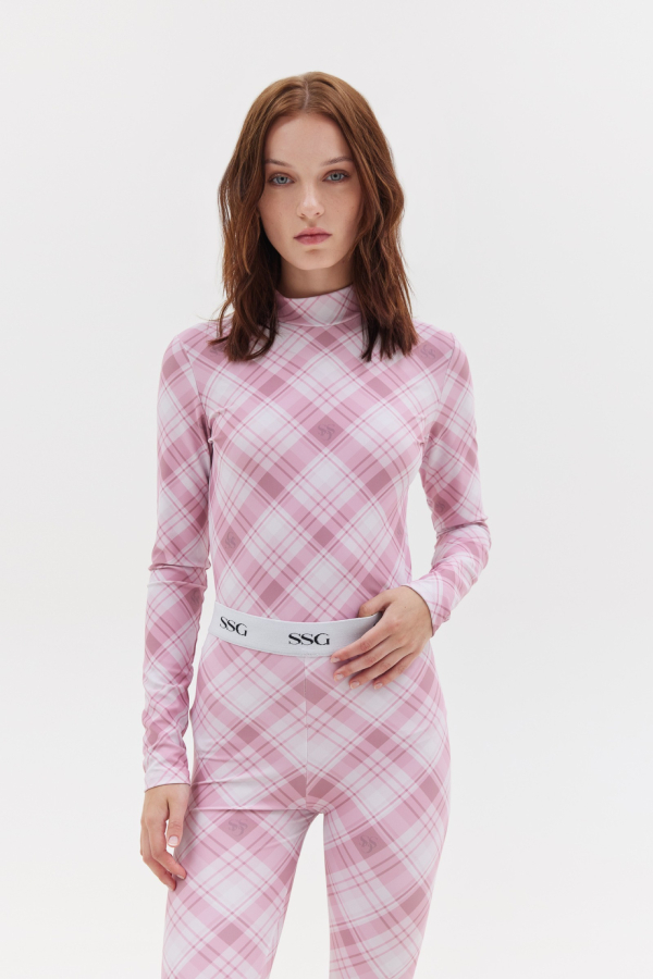 GILDA TOP - PINK PLAID