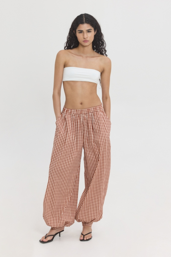 SUZANNE PRINTED PANTS - PLAID