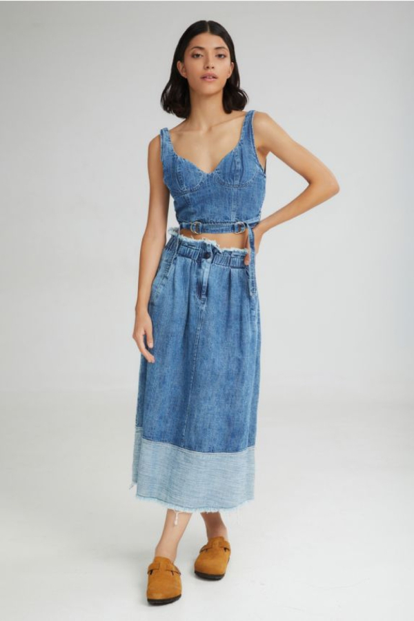 THE SOFT SERVE SKIRT DENIM