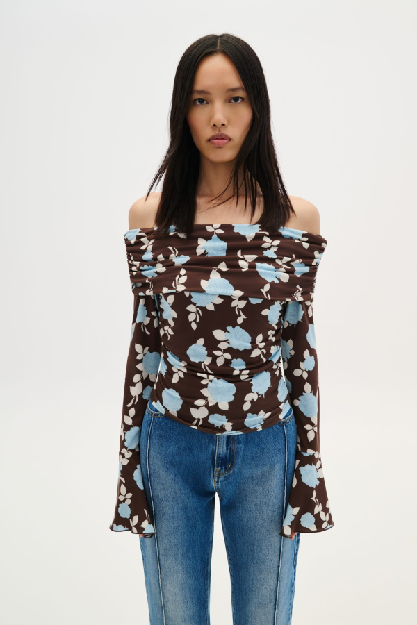 BLOUSE OFF SHOYLDER FLOWERS