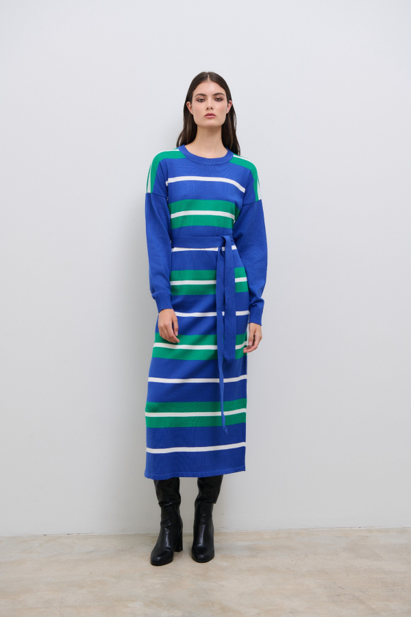 RIVIERA KNIT DRESS - ROYAL BLUE